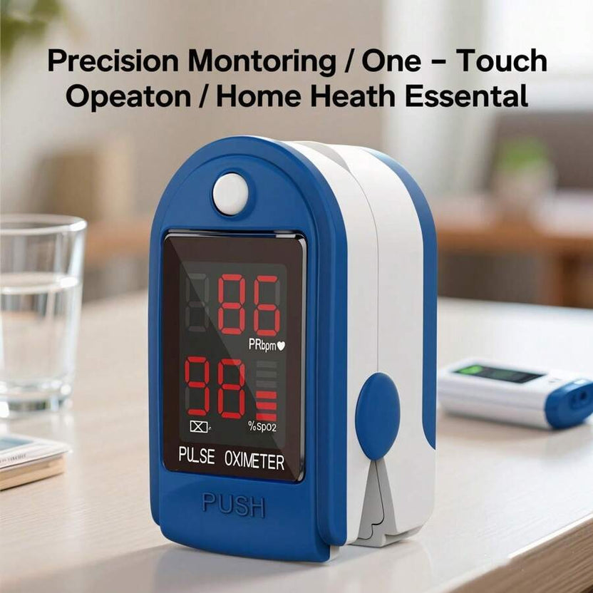Fingertip Pulse Oximeter - Portable SpO2 &amp O2 Monitor for Home or Sport