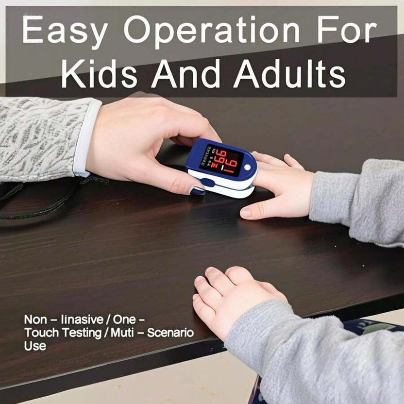 Fingertip Pulse Oximeter - Portable SpO2 &amp O2 Monitor for Home or Sport