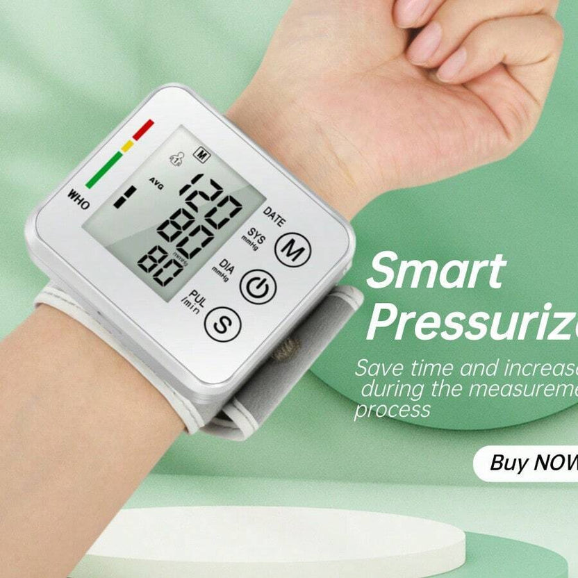 🚀Discount 50% - Electronic Wrist Blood Pressure LCD Monitor